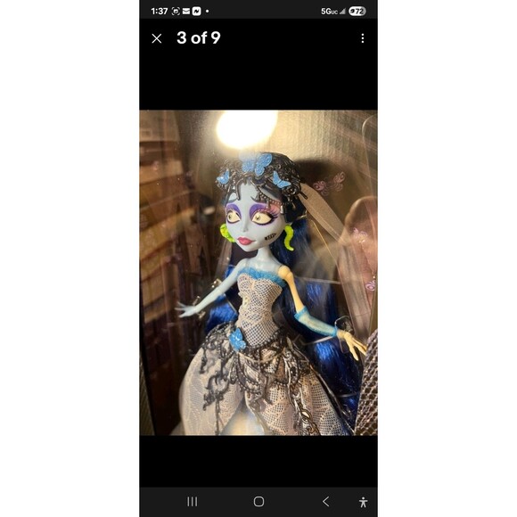 Monster High Tim Burton's Corpse Bride Emily Skullector Fashion Doll SHIPS NOW! - Picture 2 of 10